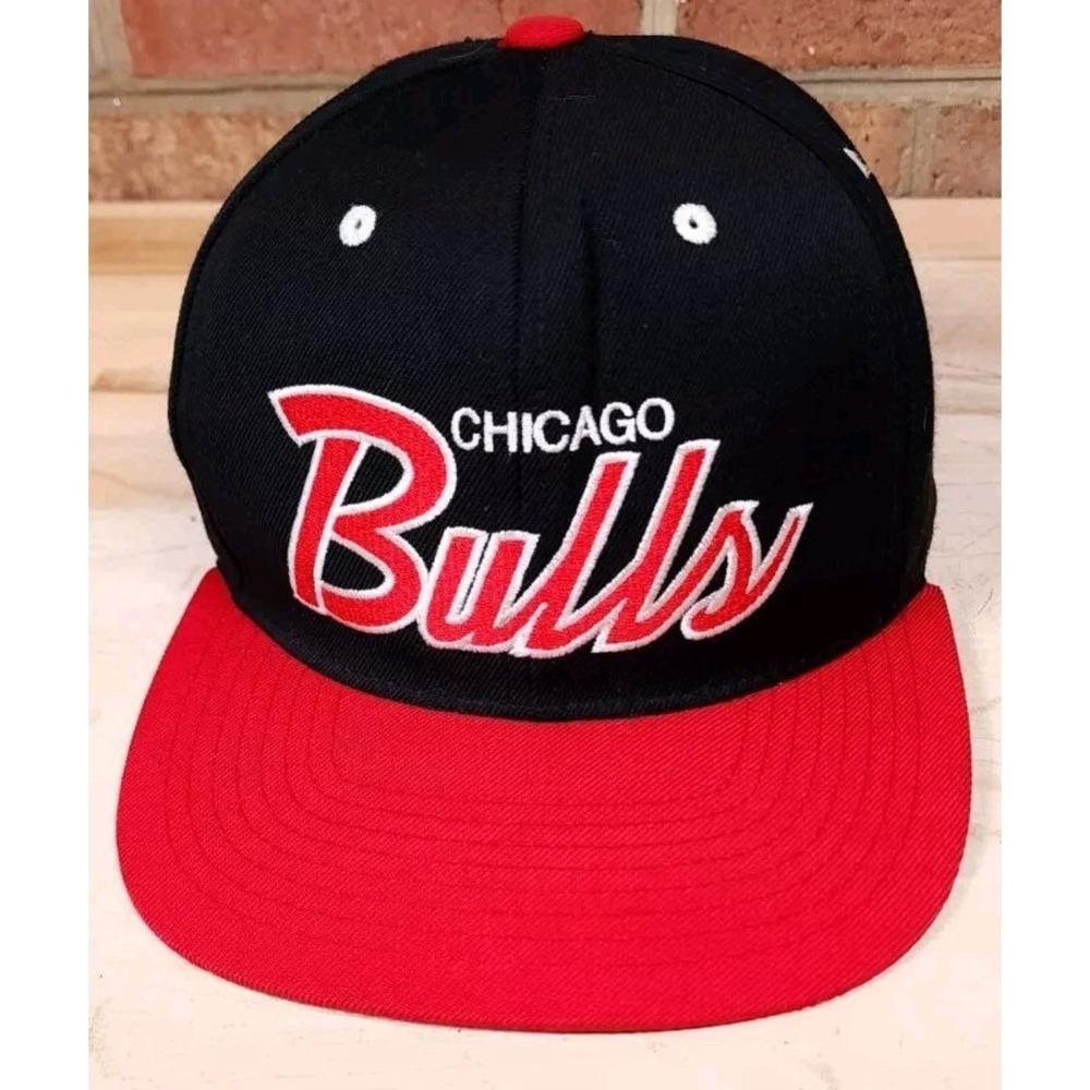 Chicago Bulls Script Wool Snapback Hat‎ Cap Mitchell & Ness NBA